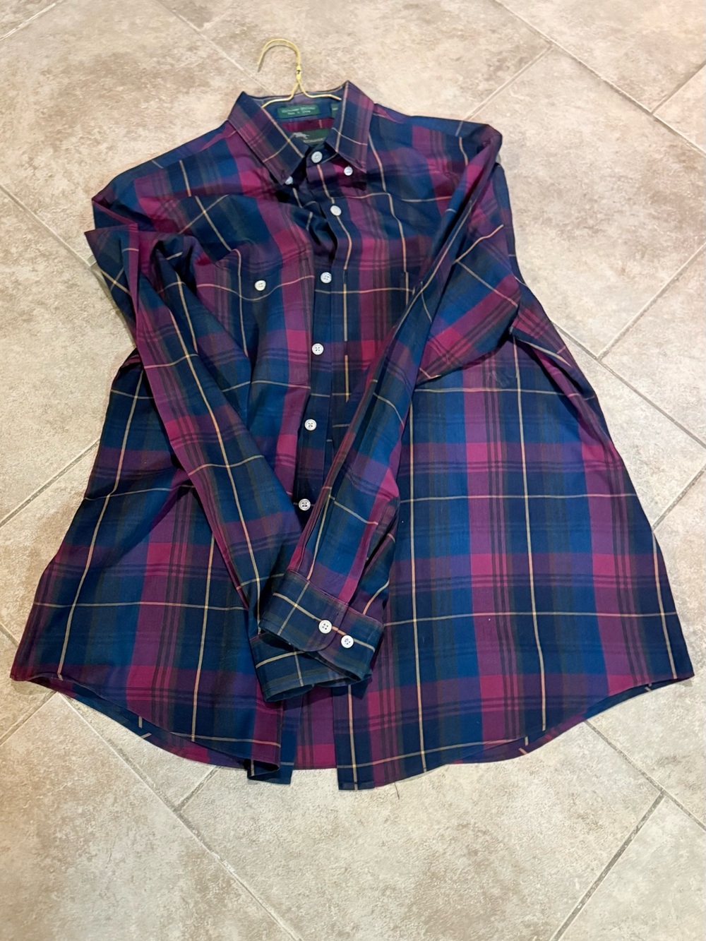 Vintage 80s-90s Steeplechase Men’s Classical Preppy / Outdoor Plaid Button-Up